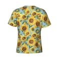 thumbnail image 6 of Vsdgher Farmhouse Sunflower Print Men's Dry Fit Mesh Athletic Shirts Moisture Wicking Tennis T-Shirt Tops, 6 of 9