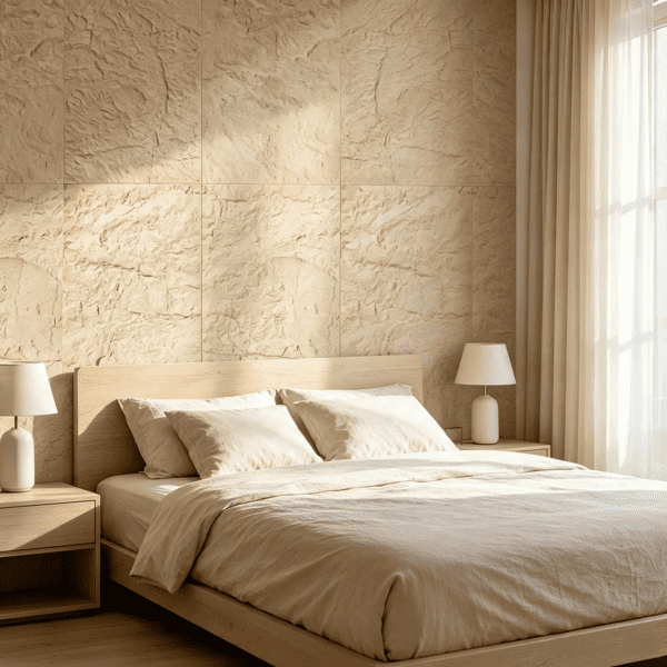 4-Pack PU Stone 3D Wall Panels 48x24 Inch, 32 Sq.Ft Coverage, Faux Stone Look for Accent Wall & Interior Decor