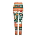 thumbnail image 4 of Christmas Leggings Women's Santa Claus/Buffalo Plaid Print High Waist Underpants Slim Fit Gym Jegging Tights, 4 of 5