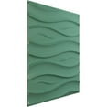 thumbnail image 2 of Ekena Millwork 19 5/8"W x 19 5/8"H Swell EnduraWall Decorative 3D Wall Panel, Universal Pearl Metallic Sea Mist (12-Pack for 32.04 Sq. Ft.), 2 of 6