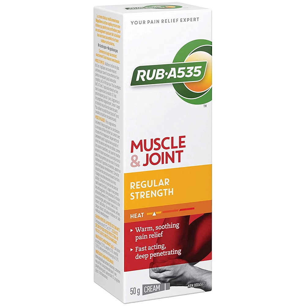 RubA535, 50g Muscle & Joint Pain Relieving Heat Cream, Regular Strength Walmart Canada