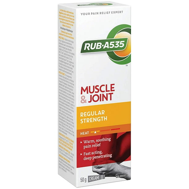 RubA535, 50g Muscle & Joint Pain Relieving Heat Cream, Regular