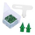 thumbnail image 2 of koolsoo 50 Pcs Pointes de Chaussures de Piste avec Clé pour Course Courte Compétition Sportive Vert, 2 of 9