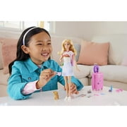 Barbie Doll and Accessories, Malibu Travel Set with Puppy & Working Suitcase, 10+ Pieces