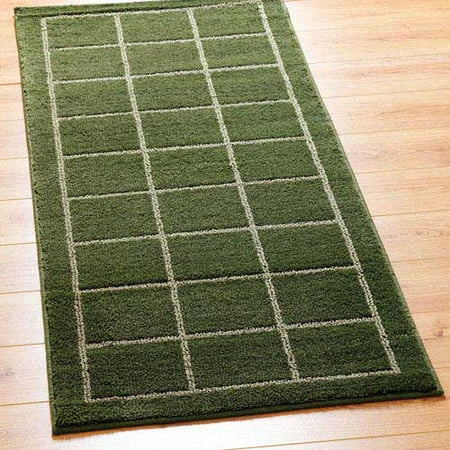 Home Trends Tile Frame Rug, Pesto