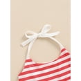 thumbnail image 4 of Suealasg 4th of July Newborn Girls Summer Outfits Tie-up Striped Halter Top +Tasseled Stars Print Shorts 3 6 12 18 Months Baby Girls Clothes for Independence Day, 4 of 7