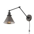 thumbnail image 2 of LNC 1-light Silver&Black Wall Sconce Swing Arm Adjustable Plug-in or Hardwired Wall Lamp, 2 of 13