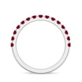 thumbnail image 3 of Ruby Eternity Band Ring for Women White Gold Plated Solid 925 Sterling Silver Stackable Ring Unique Anniversary Promise Ring Jewelry Gift for Her Ring Size 8, 3 of 4