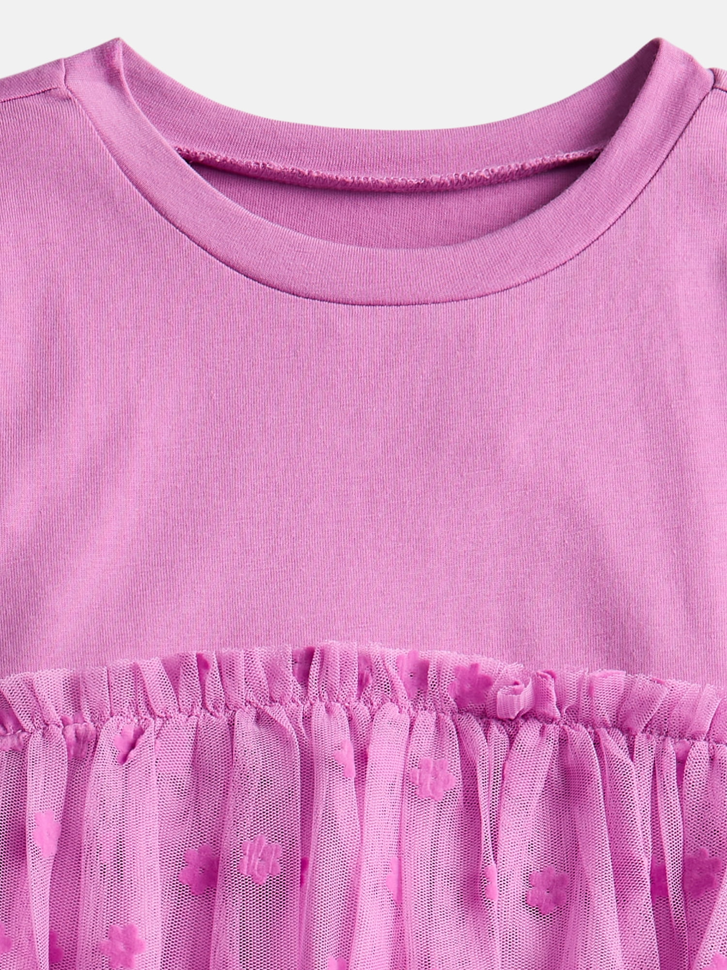 Wonder Nation Girls T-Shirt Tulle Dress, Sizes 4-18 & Plus