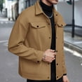 thumbnail image 2 of CharmCyan Men Casual Button Down Jacket Long Sleeve Lightweight Outerwear Classic Fit Collared Coat for Everyday Wear Work Travel Ginger M, 2 of 2