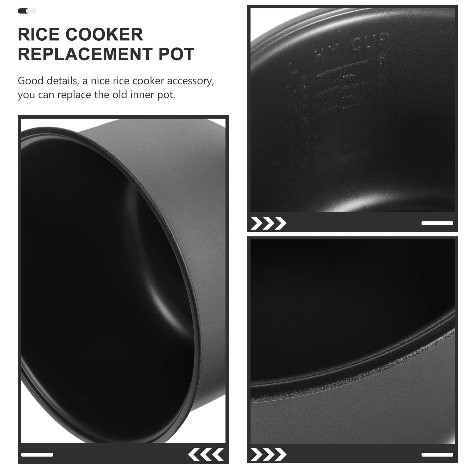 Aroma Rice Cooker Inner Pot Replacement Rice Cooker Replacement Inner Pot:  Alloy Cooking Pot Insert Liner 2L Non Stick Cooking Pot Liner Cookware