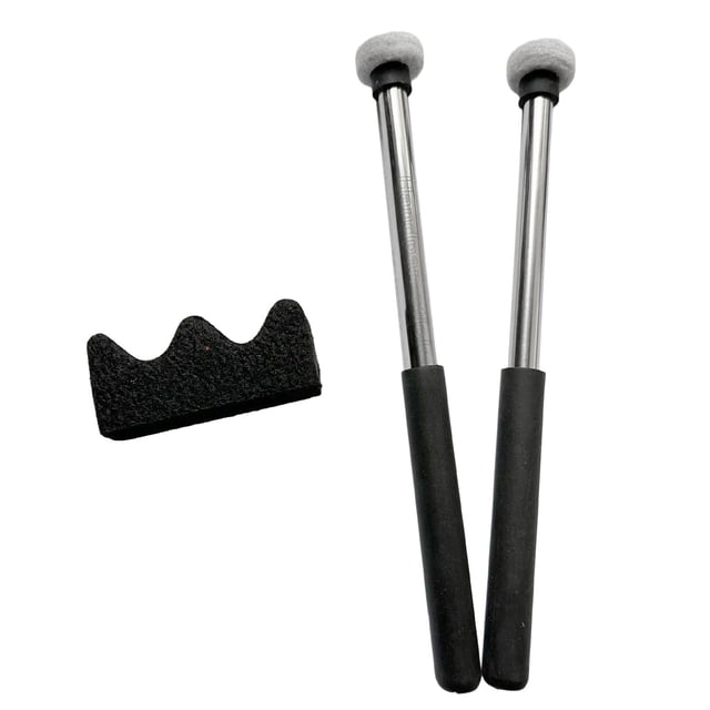 Baquetas de tambor CUTICAT 2x para lengua con soporte y cabeza de goma