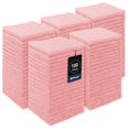thumbnail image 1 of Paquete de 100 paños UNIMADE de microfibra muy suaves, 30 x 30 cm, color rosa, 1 of 7
