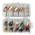 thumbnail image 2 of Fishing Lure Spinnerbait Set – Metal Spinners 3g-7g, Rotating Blade Lures for Bass, Trout & Pike (Type C), 2 of 10