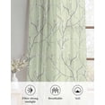 thumbnail image 6 of Sage Green Branches Sheer Curtains 84 Inch Length 2 Panels Set for Living Room/Bedroom, Vintage Art Farmhouse Kitchen Curtains Grommet Semi-Sheer Curtains Drapes Voile Window Treatments 42"x84"x2, 6 of 7