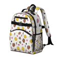thumbnail image 2 of Colorful Softball and Fashion Icons Pattern Backpack for School,Cute School Bag,Schoolbag with Adjustable Shoulder Straps & Padded Back,15.25"x11.5"x5.25", 2 of 5
