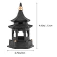 thumbnail image 2 of 1Pc Hexagon Pavilion Shaped Decor Creative Ceramic Craft Desktop Supply Black, 2 of 8