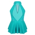 thumbnail image 2 of YONGHS Kids Girls Sparkly Rhinestone Ice Figure Skating Dress Ballet Dance Skirted Leotard Turquoise 10, 2 of 7