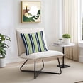 thumbnail image 6 of Outdoor Waterproof Throw Pillow Covers Set of 2 Green Striped Decorative Pillowcases Square Outdoor Pillows Cushion Case 18x18 Inch Navy Blue Vertical Stripes Patio Pillows for Couch Sofa Bed Garden, 6 of 9