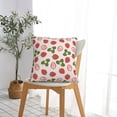 thumbnail image 5 of Pofeuu Strawberries And Leaf Print Double-sided plush pillowcase Square Throw Pillow Covers Pillows Cover for Living Room Bedroom Sofa Couch Cushion Cover（No pillow core）-20"x20", 5 of 7