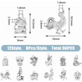 thumbnail image 2 of 96Pcs 12 Styles Tibetan Style Alloy Pendants 12 Chinese Zodiac Signs Charms Animal Theme Metal Pendants for Necklace Earring Bracelets Jewelry Making Hole: 1.6~2mm, 2 of 6