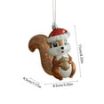 thumbnail image 3 of EazyTech Festive Christmas Tree Ornament Cute Animals Pendant Shatterproof Hanging Decoration for Window Home Holiday Party Ambiance Enhancer Gift, 3 of 6
