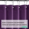 thumbnail image 2 of AUR Purple Plastic Shower Curtain Or Liner, 72x72 Inch Lightweight Purple Cuctus Plastic Bathroom Shower Showroom Inner Curtain with Rustproof Metal Grommet Holes and Weighted Magnets, 2 of 15