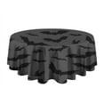 thumbnail image 5 of Halloween Bats on Dark Pattern Round Tablecloth 60"x60",Wrinkle Wipeable Table Cloth for Kitchen Dining Room Picnic Patio Party, 5 of 6