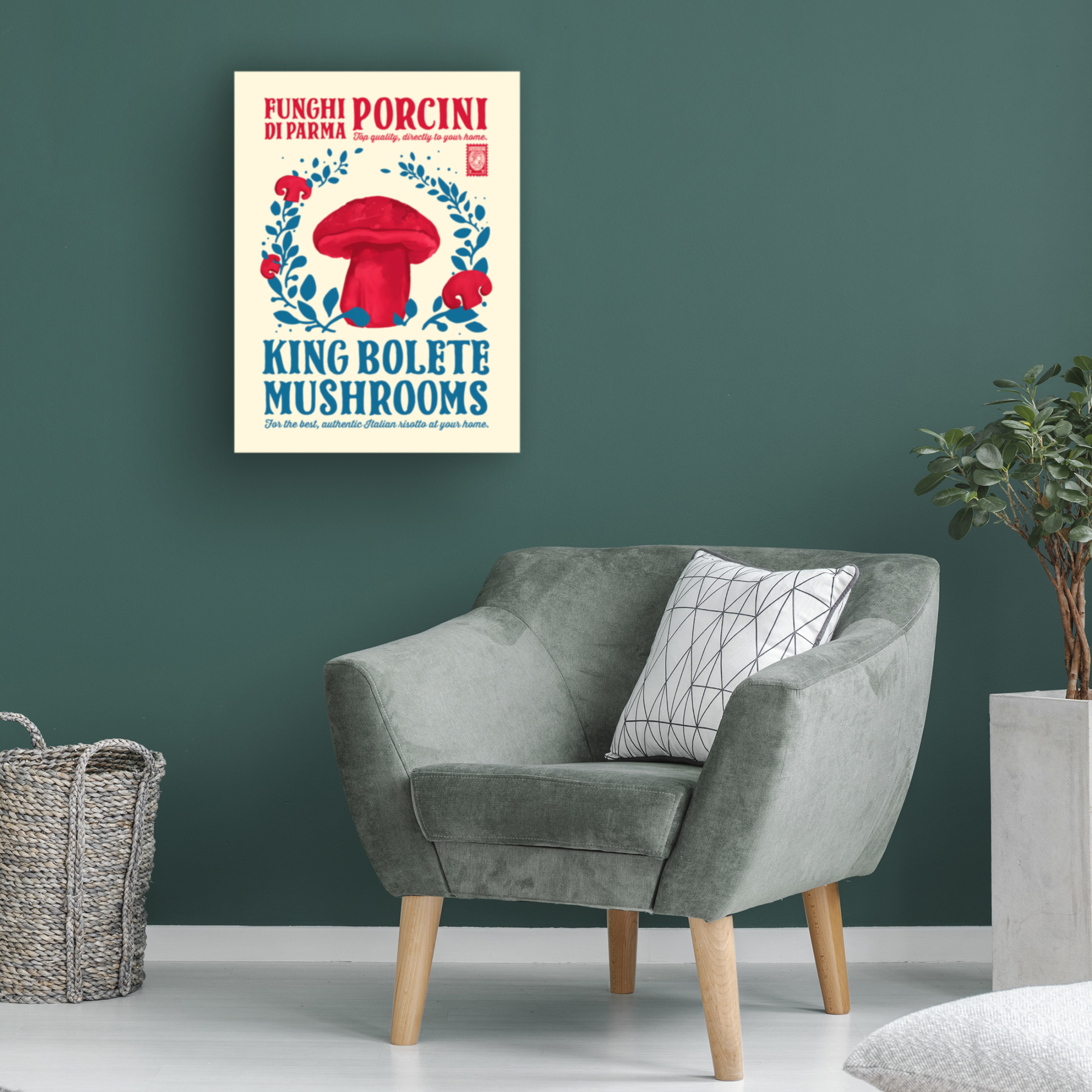 Trademark Fine Art Dionisis Gemos  Porcini kitchen print Canvas Wall Art