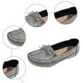 thumbnail image 6 of Bowknot Suede Loafers for Women Slip On Flats Comfortable Business Dressy Casual Non Slip Work Walking Shoes Gray Size 8, 6 of 7