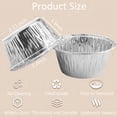 thumbnail image 4 of ACDANC Aluminum Foil Baking Cups 150 Pcs,4 Oz Disposable Ramekin Aluminum Cupcake Liners,Silver Foil Baking Cups Muffin Liners for Cupcake,Baking,Egg Tart,Pudding,Creme Brulee, 4 of 8