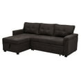 thumbnail image 3 of Naomi Home Perry Modern Sectional Sofa with Storage Chaise-Color:Espresso,Fabric:Velvet, 3 of 10