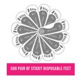 thumbnail image 2 of Spray Tan Adhesive Disposable Spa Feet Protectors - 500 Pair Gray, 2 of 4