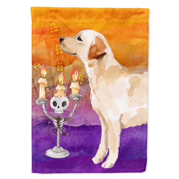 Hallween Labrador Retriever Yellow Flag Canvas House Size