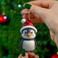 thumbnail image 6 of 3PCS Cartoon Christmas Penguin Car Hanging Ornament for Home Tree Wall Window and Living Room Festive Decoration Set, 6 of 9