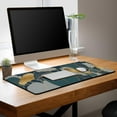 thumbnail image 2 of Mouse Pad for Women Gold Blue Desktop Pad Gaming Mouse Pads Large Mousepad Office Pad Waterproof Non-Slip Rubber Base 35.4" X 15.7" for Game Office, Precious Leaves of The Jungle, 2 of 2