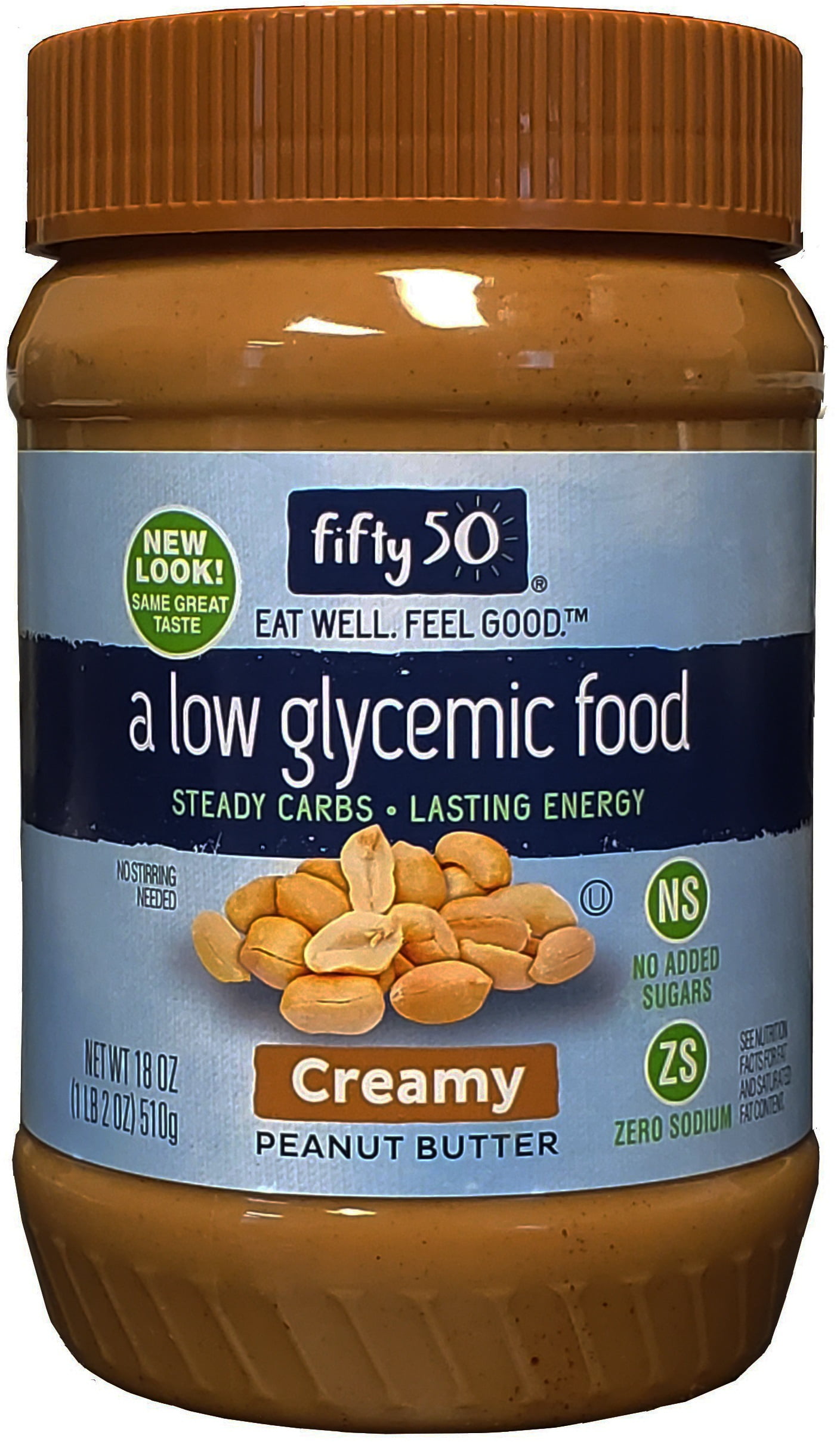 Fifty50 AllNatural No Stir Creamy Peanut Butter,18 oz