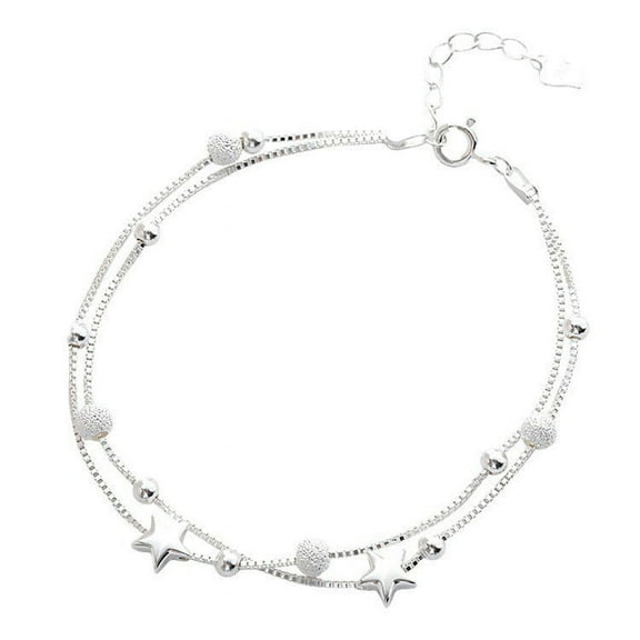 SUSOLA 925 Sterling Silver Bracelets for Women, Fashion Adjustable Slider Unique S925 Bracelet Jewelry For Wedding Gifts Star