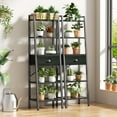 thumbnail image 5 of Tydimor 5-Tier 59.5" Ladder Bookshelf with Removable Drawers Narrow Bookcase for Living Room,Black Oak, 5 of 7