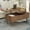 43" Lift Top Table (WALNUT), variant on YINGYUE 3 in 1 Convertible Fluted Lift Top Coffee Table, Walnut Oval MDF Work Dining Table for Small Space