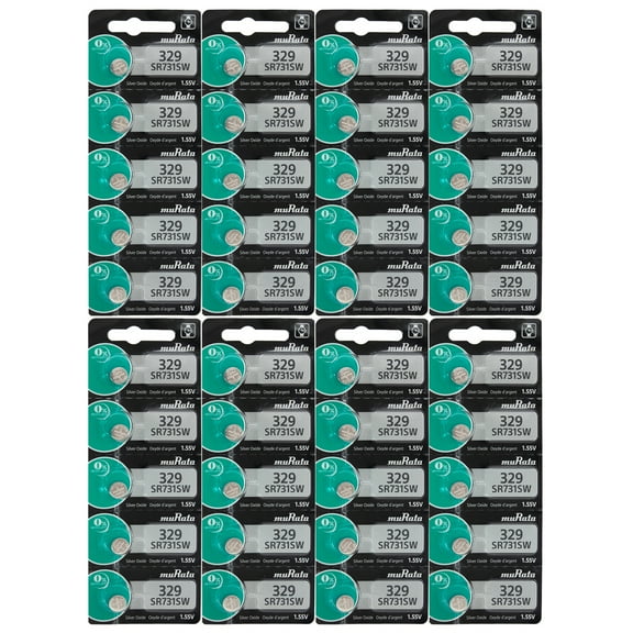 Murata 329 SR731SW Button Cell Silver Oxide Watch Battery(40pcs)