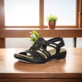 thumbnail image 4 of Sandalias planas ahuecadas Sandalias de cuña baja con punta abierta Moda cómoda para mujer, 4 of 6