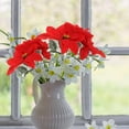 thumbnail image 4 of SWETRACE Faux Poinsettia Outdoor Decorative Red Cloth 4Pcs, 4 of 8
