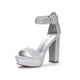 thumbnail image 1 of Sandalia DREAM PAIRS Orinthia Plateada con Brillo Tacón Alto 5.5, 1 of 7