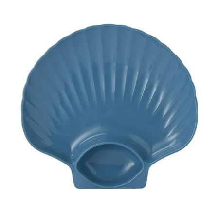 

Plate With Dipping Saucer Japanese Sushi Plate Serving Tray Dumpling Plate Seasoning Dish Sauce Plate For Fruit Appetizer Dessert Blue