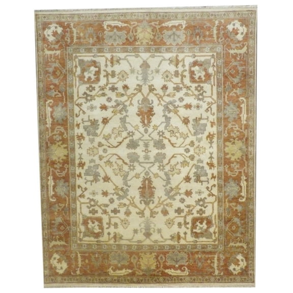 Wahi Rugs Hand Knotted Turk Oushak Natural-dye 8'0"x10'0" -w1007