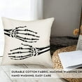 thumbnail image 2 of Halloween Skull Decorative Pillow Covers Cotton Linen Vintage Skeleton Hand Hug You Wicked Scary October 31 Halloween Home Sofa Couch Decor Throw Pillow Cases 20x20 Inch, White, 2 of 6