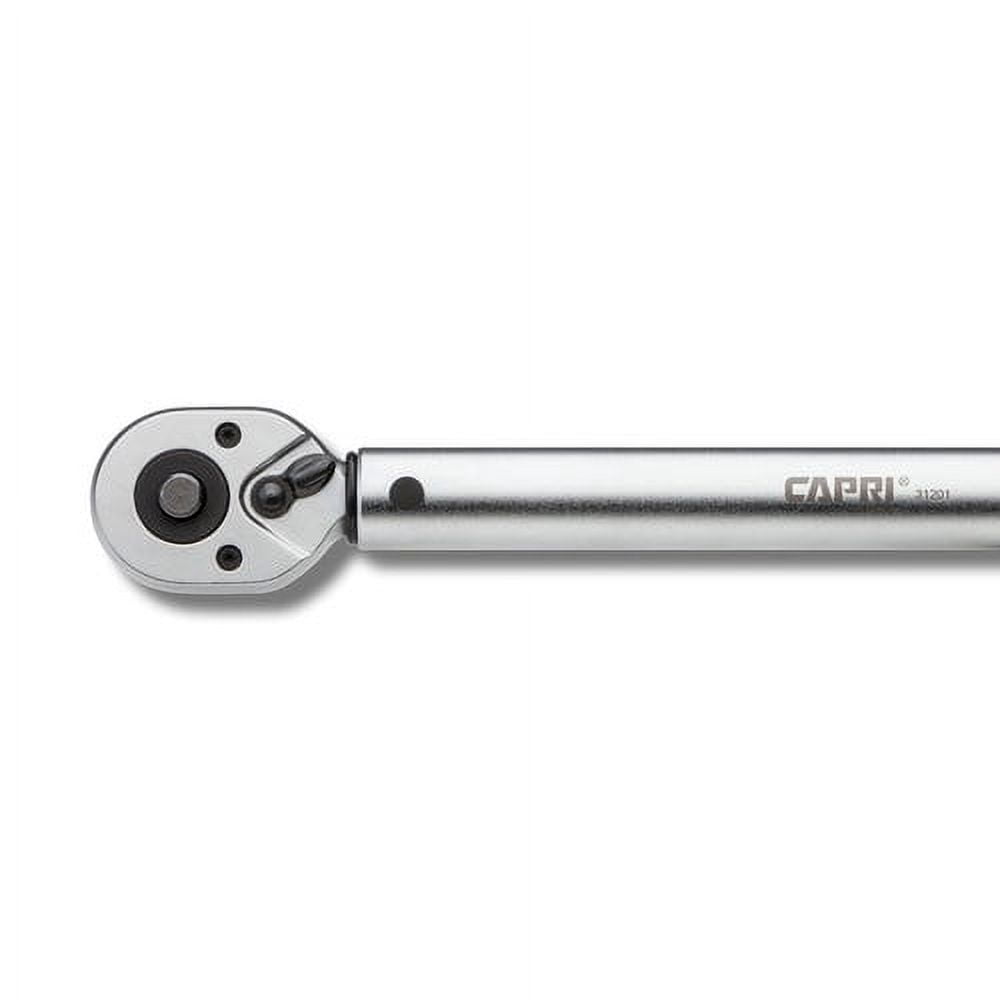 Capri Tools 31200 20-150 Inch Pound Industrial Torque Wrench, 1/4", Matte Chrome