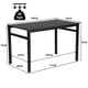 thumbnail image 3 of Mesa de Comedor Rectangular de 120x60cm - Para 4-6 Personas, Negro Color HOMEMAKE FURNITURE  Moderno Minimalista, 3 of 6