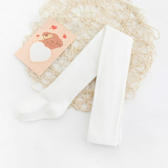 Nrmvnmi Baby Girls Tights Thick Cable Knit Leggings Toddler Girls Stockings Pants Solid Color Seamless Cotton School Tights Winter Warm Tights Stockings Pantyhose Pants Socks